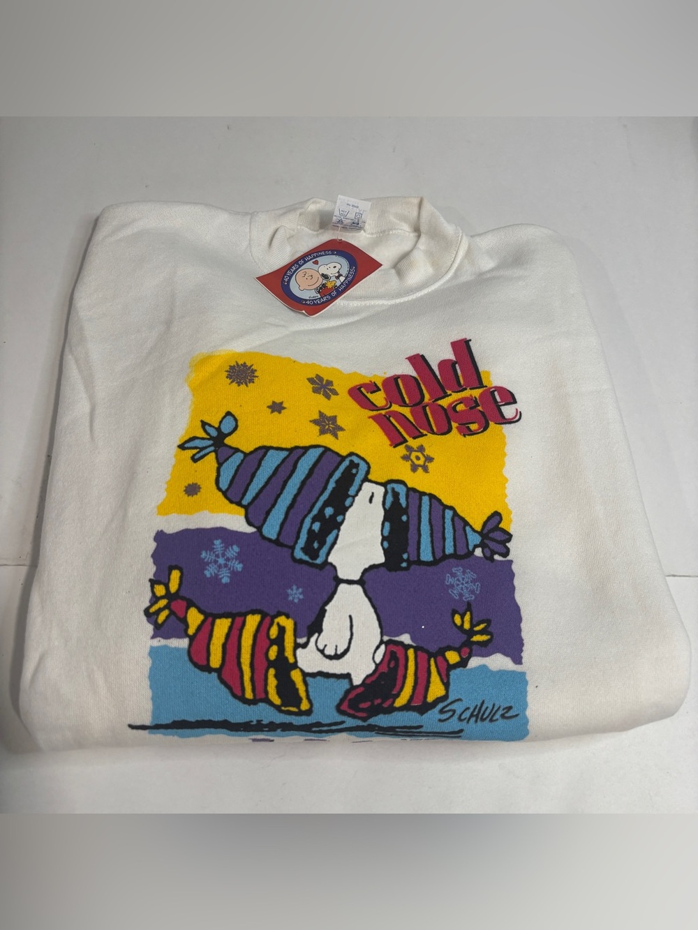 Vintage Artex Peanuts Snoopy Christmas Crewneck Sweatshirt Size XL